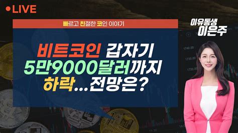 비트코인 실시간 비트코인 갑자기 5만9000달러까지 하락 앞으로의 전망은 240704 빠친코 라이브 Youtube