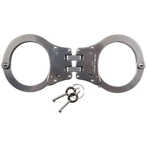 Nij Approved Stainless Steel Hinged Handcuffs Camouflageca