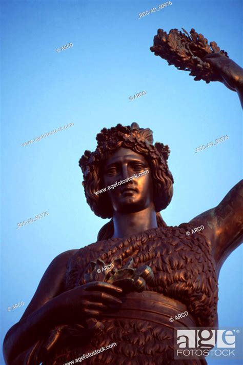 Bronce Statue Theresienhohe Munich Bavaria Germany Stock Photo