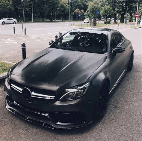 Satin Black Mercedes C Amg Black Mercedes Benz Mercedes Dream Cars