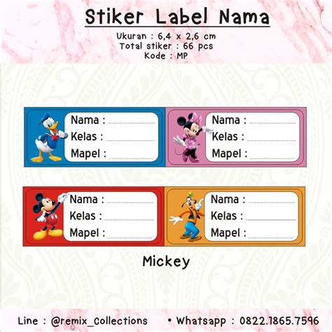 Jual Stiker Label Mapel Mata Pelajaran Stiker Buku Indonesia Shopee