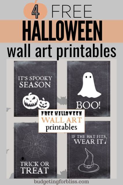 Free Halloween Wall Art Printables Budgeting For Bliss