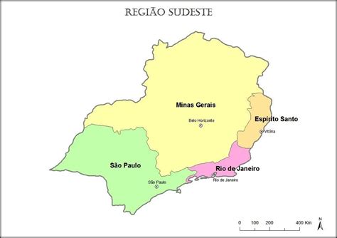 Mapa da Região Sudeste Educarolando Aprender brincando