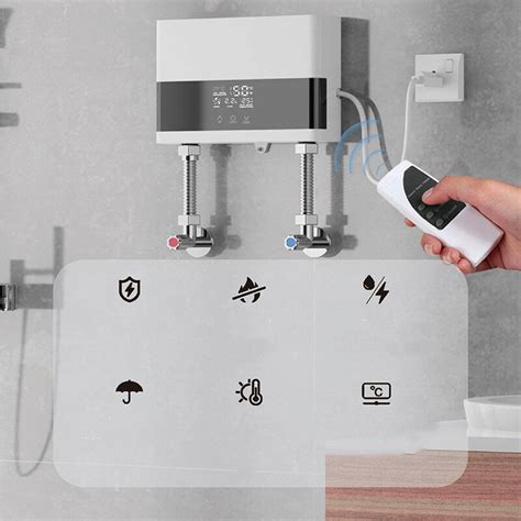 Mini Tankless Water Heater 6000W AC 220V Electric Constant Temperature Instant Hot Water Heater