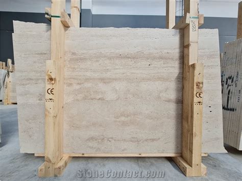 Classic Travertine Vein Cut Slab Tiles From Turkey Stonecontact