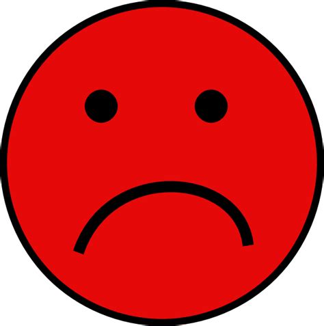 Red Sad Face Clip Art at Clker.com - vector clip art online, royalty ...