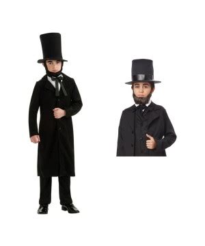 Abraham Lincoln Boys Costume and Beard Set - Patriotic Costumes