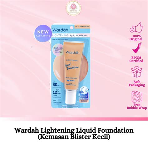 Jual Yf Beauty Wardah Lightening Liquid Foundation Ml Alas Bedak