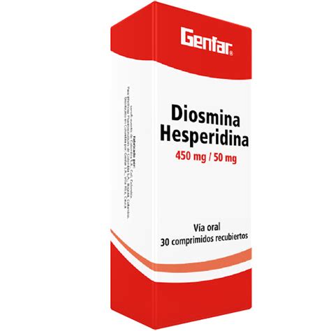 Diosmina Hesperidina 450mg 50mg Genfar Caja X 30 Comprimidos