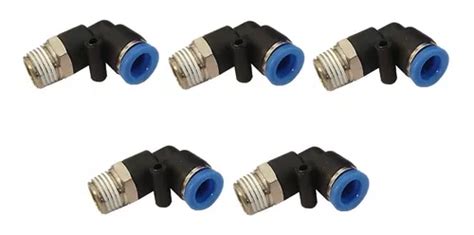 Conector Rapido Codo 90 1 4 Rosca M 8mm Manguera 5 Pzs E Mc Meses