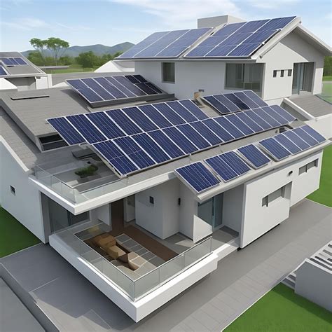 Ein Modernes Smart Home Mit Solarpanel Dachsystem F R Erneuerbare