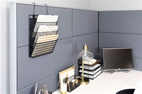 Office Cubicle Accessories Black Wire Mesh Hanging Wall File Organizer ...