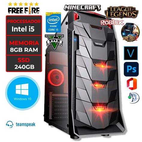 Pc Gamer Barato Intel Core I Gb Ssd Gb Fonte W Promo O Submarino