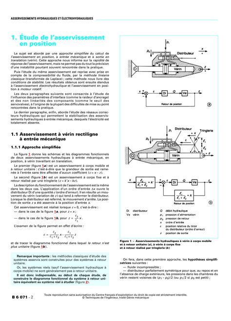 Solution Techniques De L Ing Nieur Asservissements Hydrauliques Et