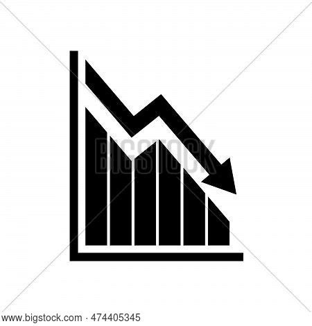 Graph Down Black Vector Photo Free Trial Bigstock