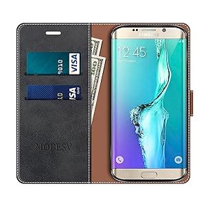 Mobesv Coque Pour Samsung Galaxy S Edge Plus Housse En Cuir