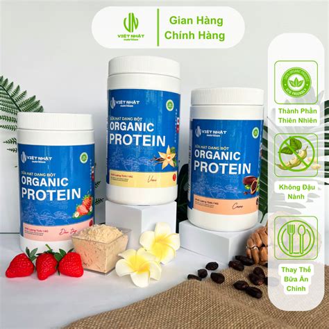 Sữa Hạt Dạng Bột Organic Protein-Hộp 1Kg- Việt Nhật Nutrition | Shopee ...