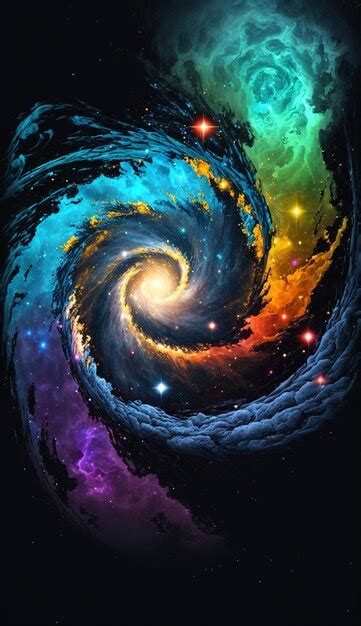 Premium AI Image | A galaxy with a spiral design that says'galaxy'on it