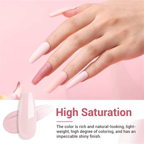 Azurebeauty Dip Powder Nail Kit Starter Nude Pink Glitter Neutral Skin