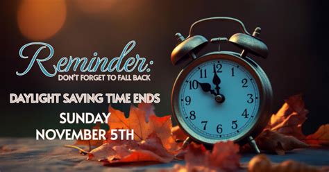 Copy Of Daylight Saving Time Ends Fall Back Template Postermywall