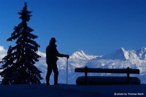 Foto Silhouette Wanderer Vor Eiger M Nch Jungfrau Thomas Reich