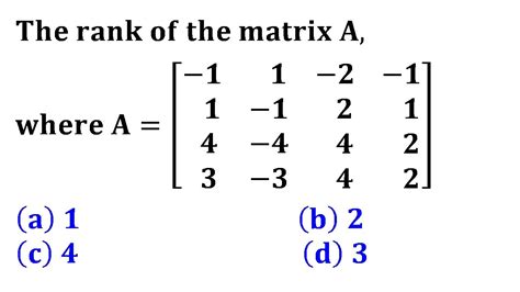 Rank Of The Matrix And Nullity Linear Number Of Non Zero Rows Bhu