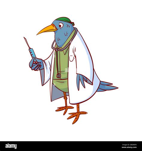 Bird doctor colorful vector illustration Stock Vector Image & Art - Alamy