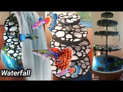 Ide Kreatif Aquarium Waterfall Bulat Aquarium Dari Styrofoam Youtube