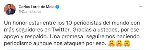 Carlos Loret De Mola Presume Que Tiene M S De Millones De Seguidores