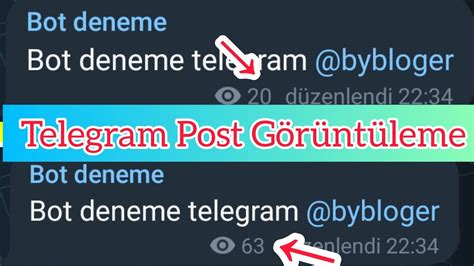 Telegram Post Görüntüleme Botu Saatte 1000 İzlenme Gönder YouTube