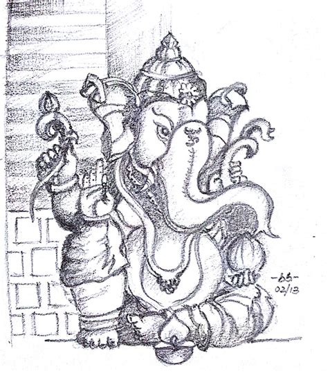 Lord Ganesha Pencil Sketch