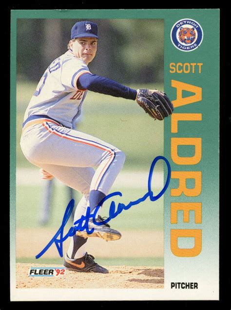 Scott Aldred 127 Signed Autograph Auto 1992 Fleer Baseball Trading