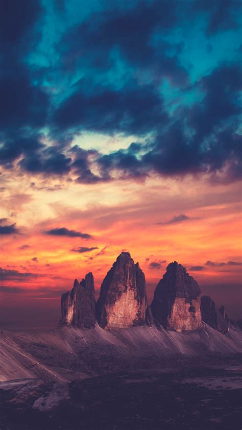 Sunset Wallpaper 4K, Rock formations, Twilight