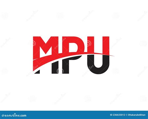 MPU Letter Initial Logo Design Stock Vector Illustration Of Type