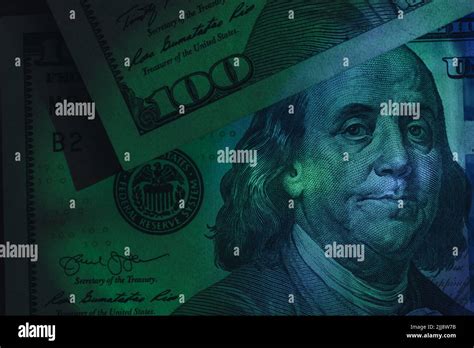 Beautiful Dollars On A Table Night Background American Us Dollars