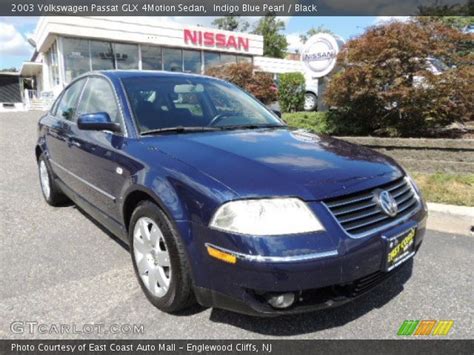 Indigo Blue Pearl 2003 Volkswagen Passat Glx 4motion Sedan Black Interior