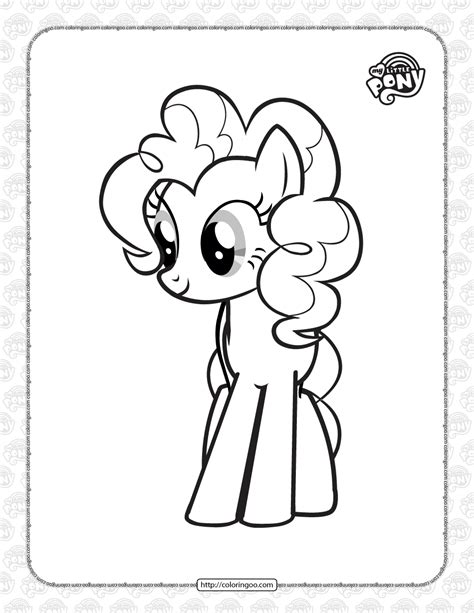 Printable MLP Pinkie Pie Pdf Coloring Page