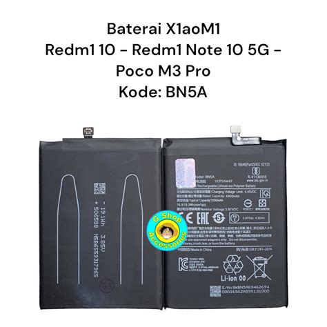 Jual Baterai Batre Original For Redmi 10 Redmi Note 10 5G Poco M3 Pro