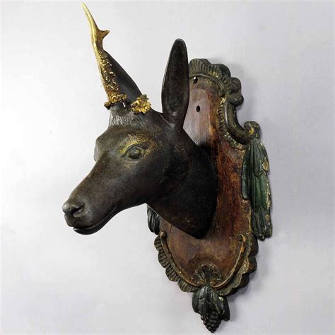 Black Forest Carved Wood Deer Head With Abnorm Antlers At 1stDibs