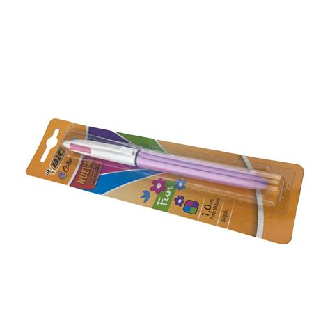 LÁPIZ PASTA BLISTER 01 UNID 1 0MM RETRAC 4 EN 1 4 COLORES FASHION BIC