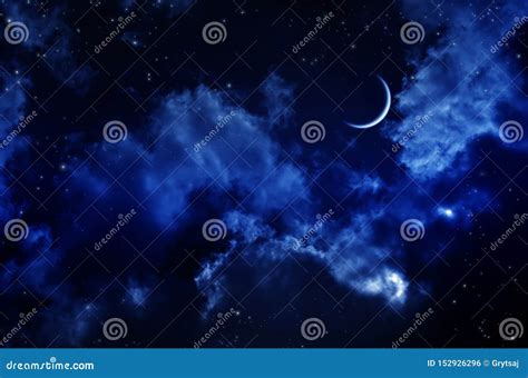 Blue Night Sky Stock Photo Image Of Galaxy Blue Dreams 152926296