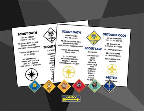 Cub Scout Oath Law Outdoor Code Motto Printable PDF - Etsy