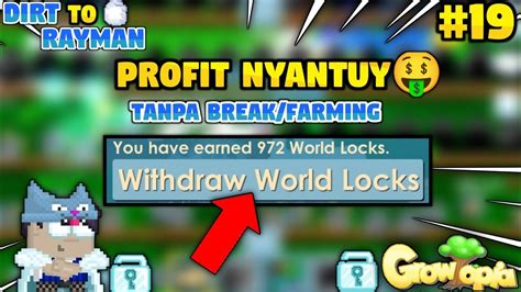 Profit Santai Di Growtopia Tanpa Break Farming Dirt To Rayman 19