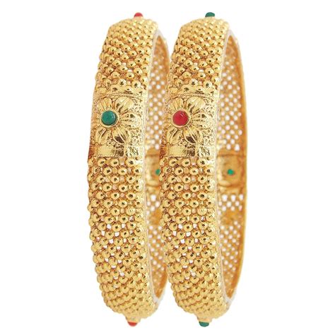 Buy Kolhapuri Thushi Design Gold Plated Bangle Set Of Traditional