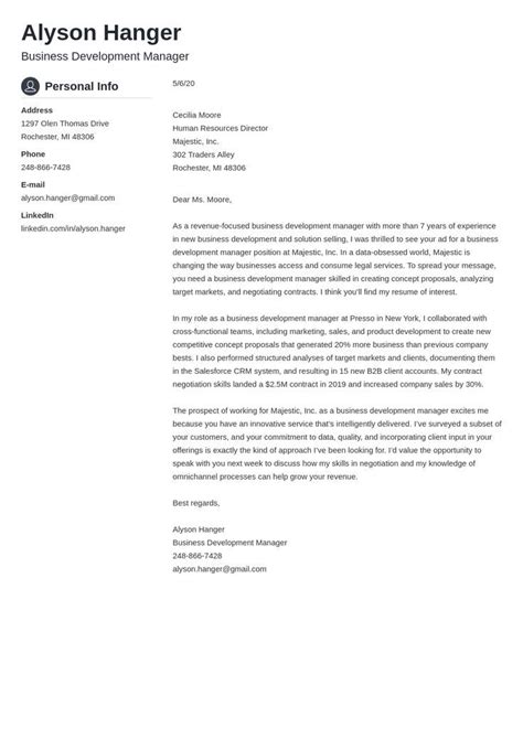 Business Development Cover Letter Examples Guide Artofit