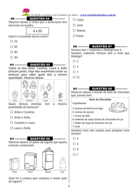 Simulado De Matem Tica Para O Terceiro Ano