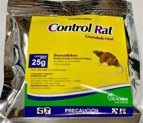 Pz Control Rat Gr Veneno Para Ratas Bromadiolona Rodilon Mercado