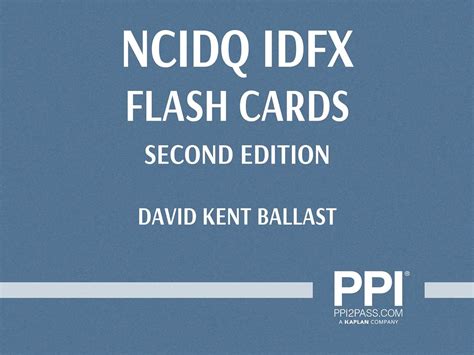 Ppi Ncidq Idfx Flash Cards Cards Nd Edition More Than