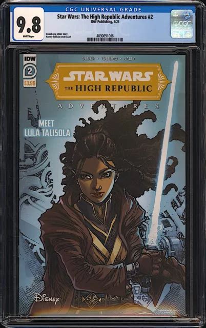 Star Wars The High Republic Adventures Cgc White Idw Er