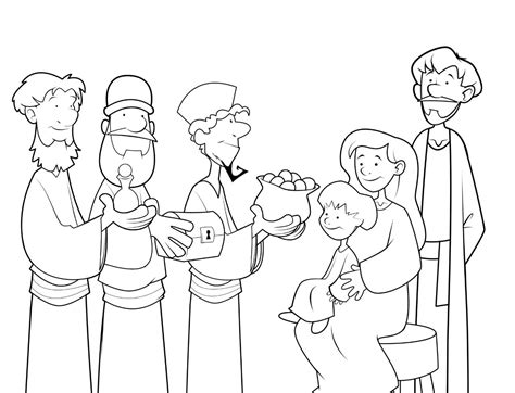 Three Wise Men Coloring Pages 3 Wise Men